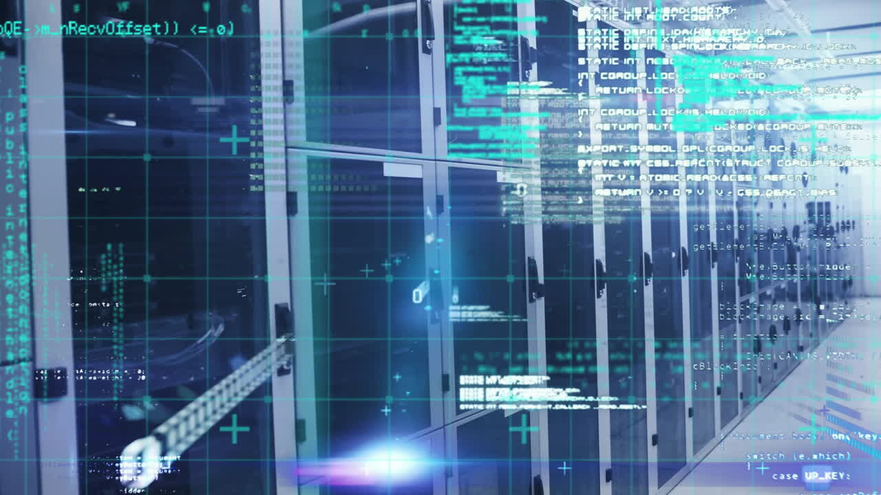 Animation of digital data processing over computer servers