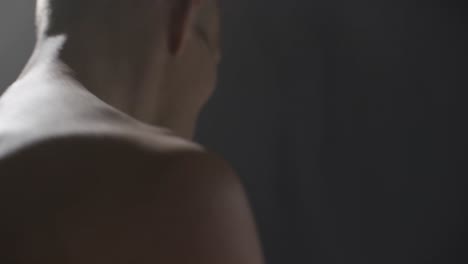 muscular man's back