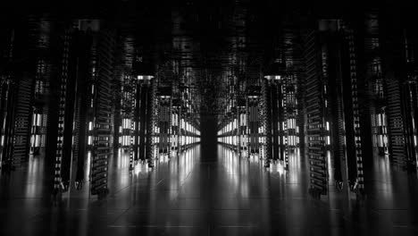 cyberpunk server room tunnel