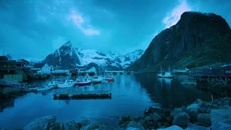 stunning dusk shot of hamnoy, lofoten