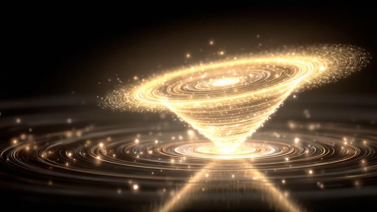 A Mesmerizing Spiral of Light and Energy: Witness the Dazzling Dance of Particles and Cosmic Whirlpools in This Stunning Visual Journey through Space