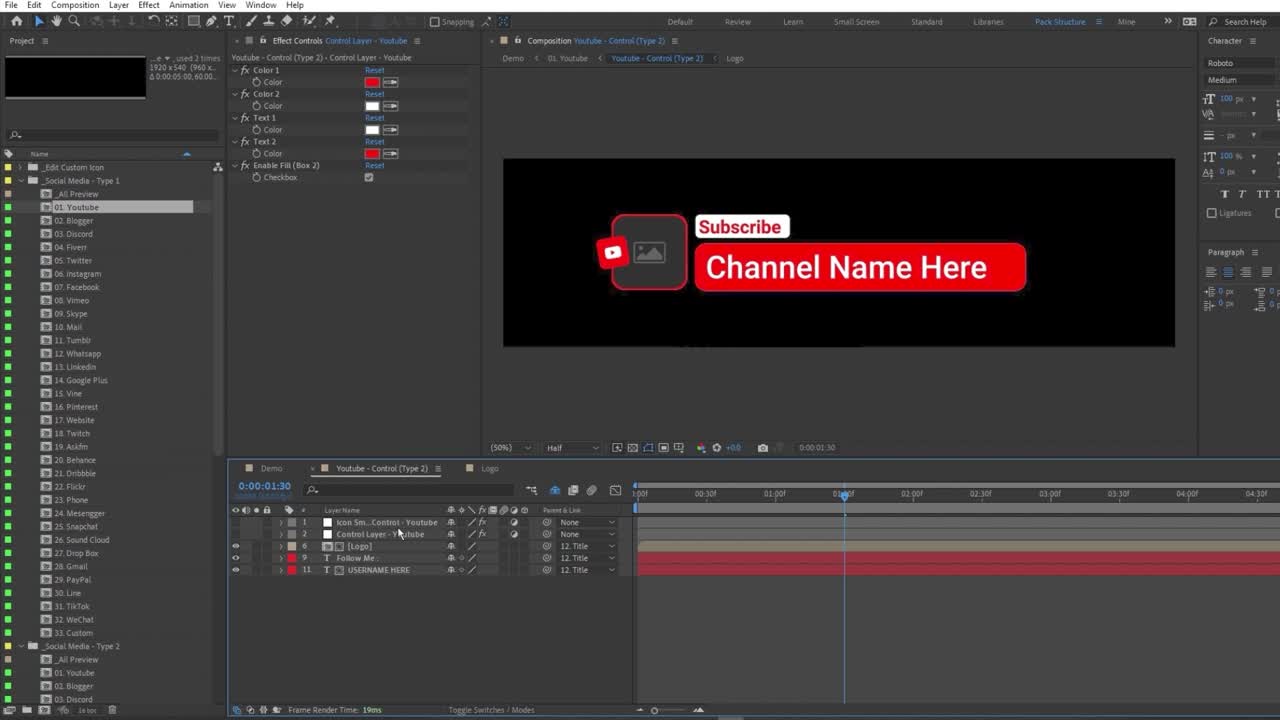 Social Media Lower Third V2 - Video Template