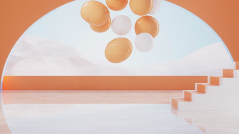 soft balls, creative geometric background, 3d rendering.