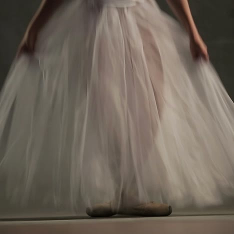 ballerina danst in de studio.