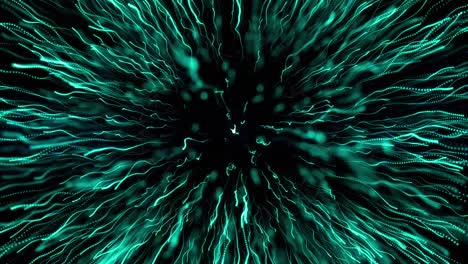 animación de texto de feliz año nuevo en azul con fuegos artificiales azules explotando en el cielo nocturno