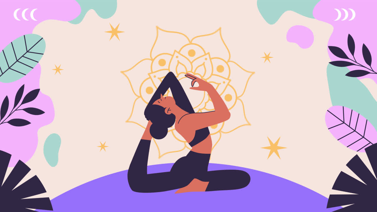 Ilustración de yoga