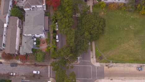 vista a vista de pájaro de las casas en nueva orleans, luisiana
