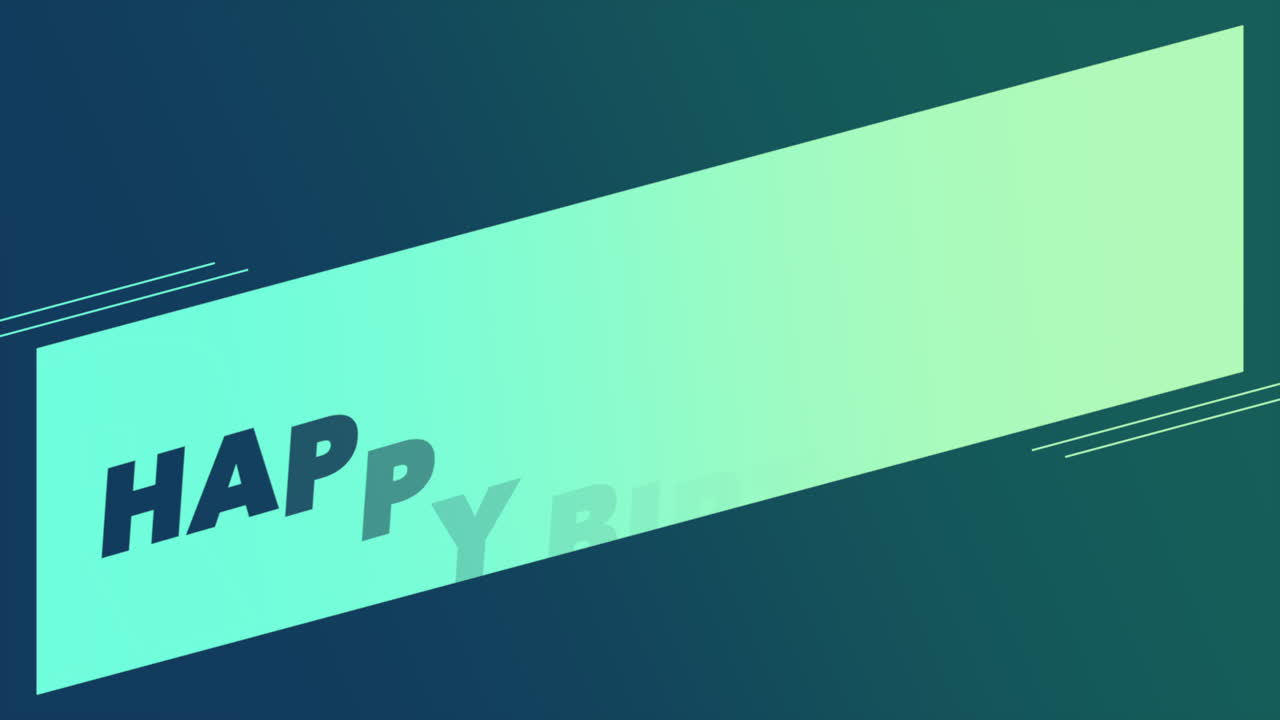 vibrante cinta de feliz cumpleaños en fondo azul oscuro