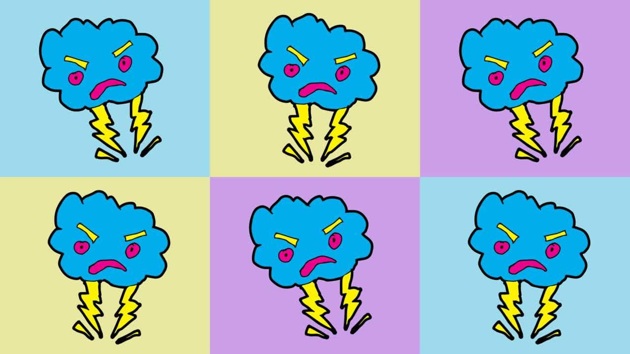 niños dibujando arte pop fondo sin costuras con tema de relámpago