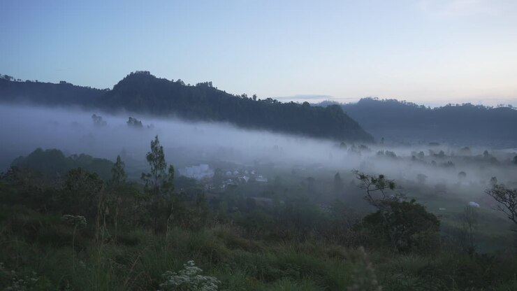 Misty Mountain Valley at Dawn