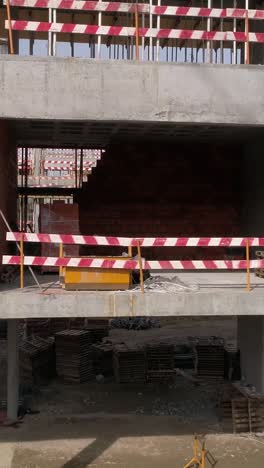 construction site progress: building under construction
