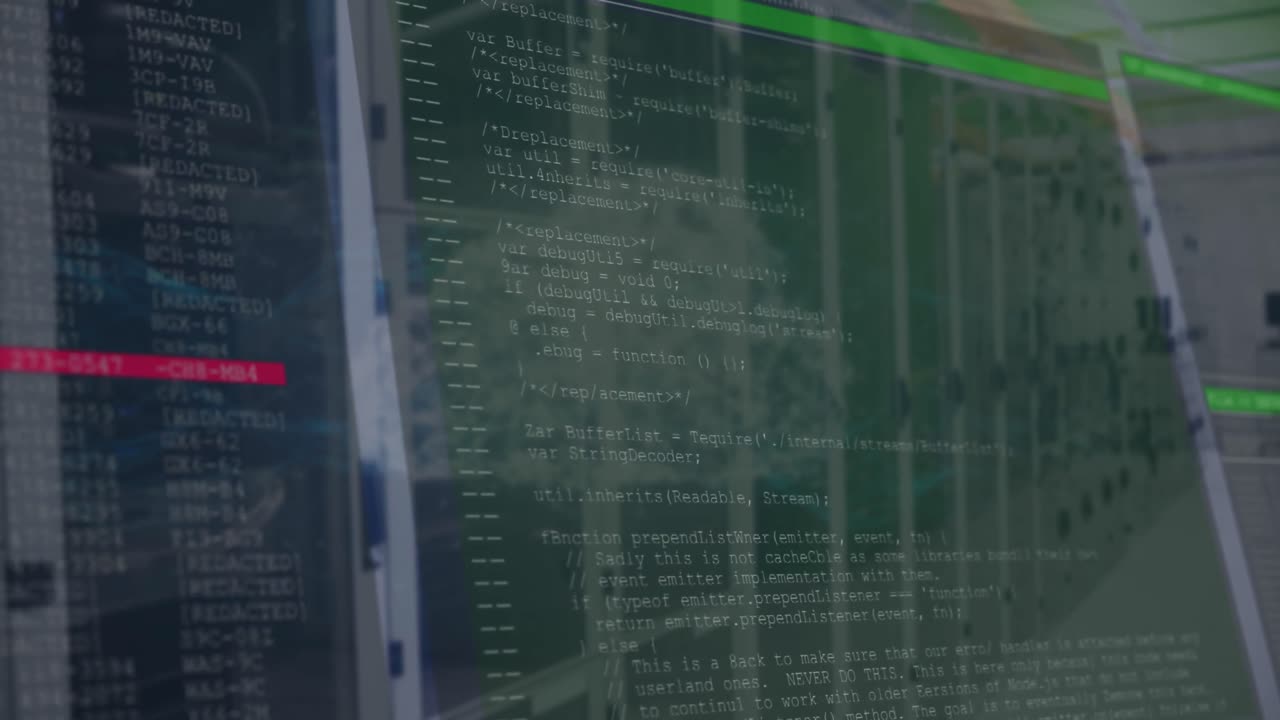 Animation of data processing over computer servers