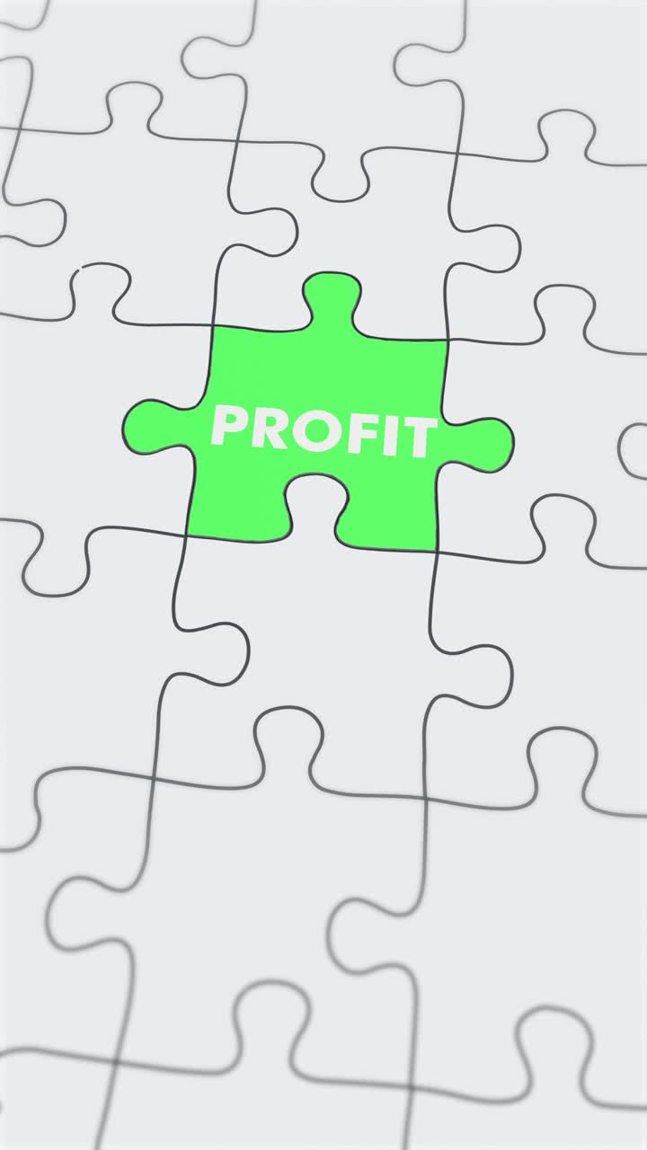 Loss Profit Jigsaw puzzle assembled Vertical Video