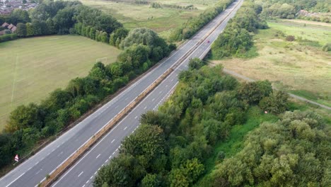 Imágenes-De-Drones-De-4k-De-La-Vía-De-Doble-Carril-A2-Que-Va-Desde-Canterbury-Hasta-La-Esquina-De-Brenley-En-Kent