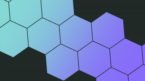 neon geometric hexagons pattern on black gradient