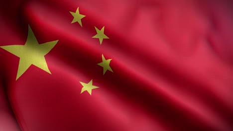 el video de la bandera china soplando, el bucle de movimiento. el video de resolución 4k de la bandera de china en primer plano.