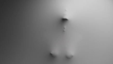 a scary silhouette of a woman appears from the white wall