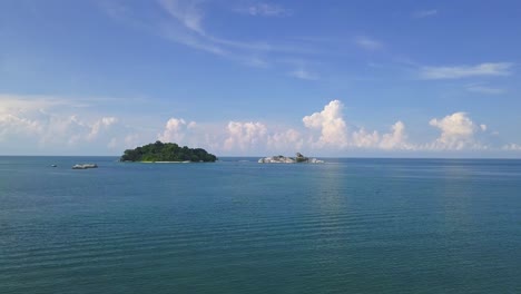 aerial drone tanjung tinggi and kelayang beach belitung island