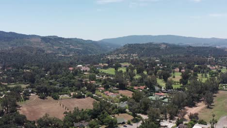 super wide aerial shot of the luxurious ojai valley inn resort in ojai, california