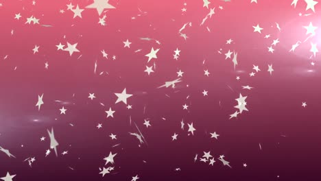 Stars-falling-against-red-background