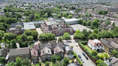 Walthamstow-School-for-Girls-drone,aerial--East-London-UK