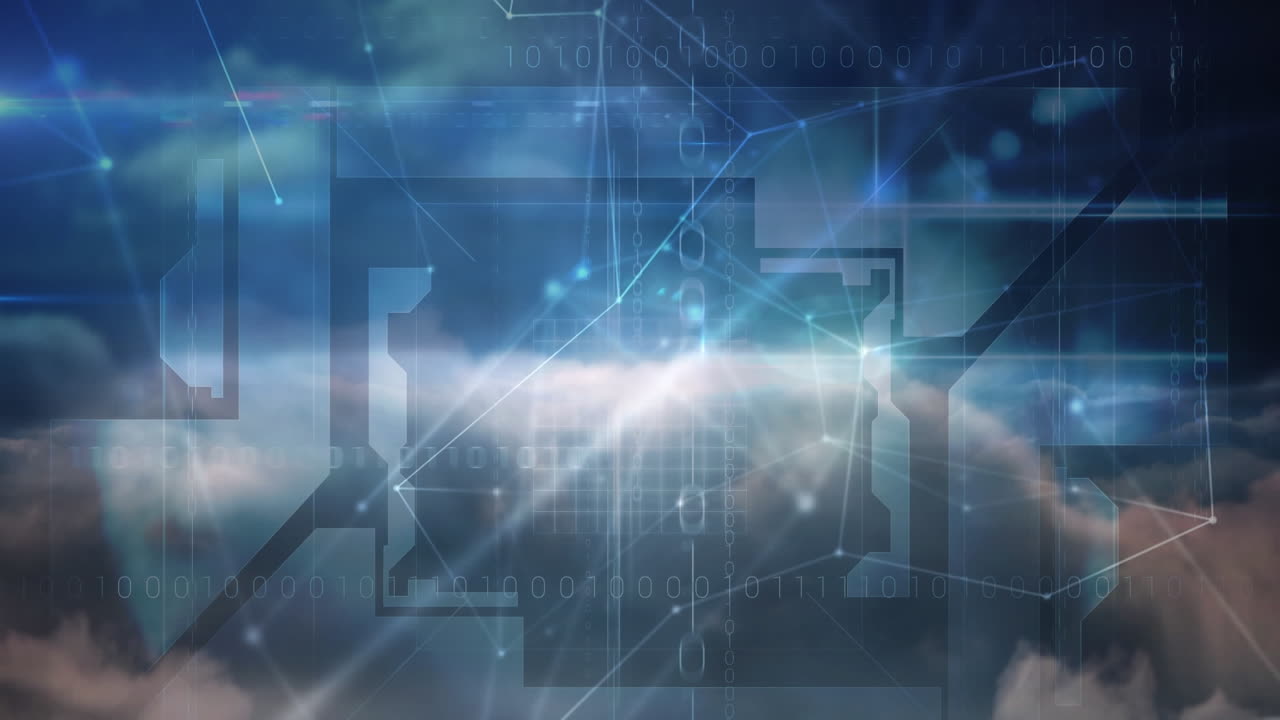 하늘의 구름에 대한 이진 코딩 데이터 처리에 대한 연결 네트워크