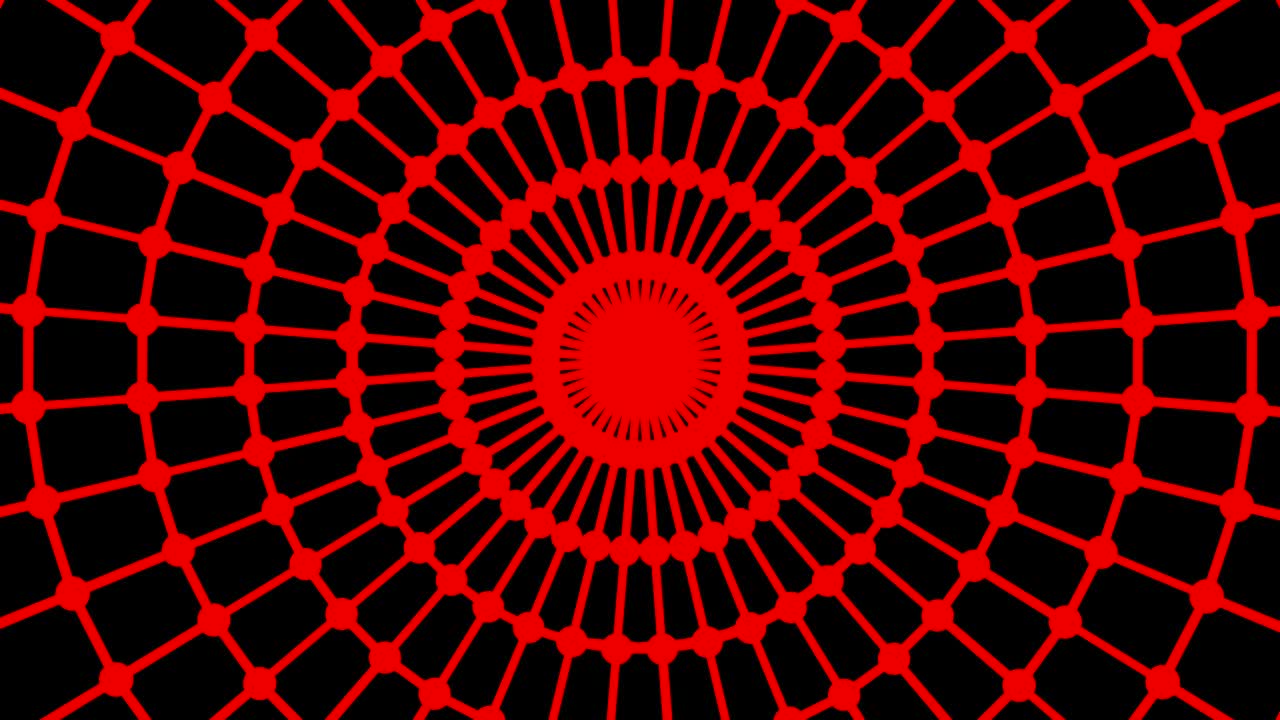 Primitive Endlosschleifenanimation. Geometrische runde Form dreht sich