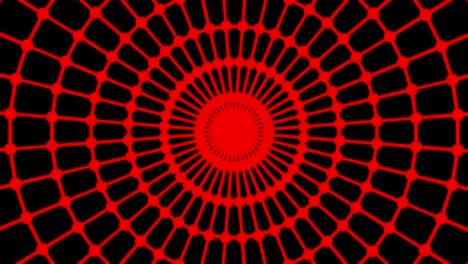 primitive loopable animation. geometric round shape is spinning.