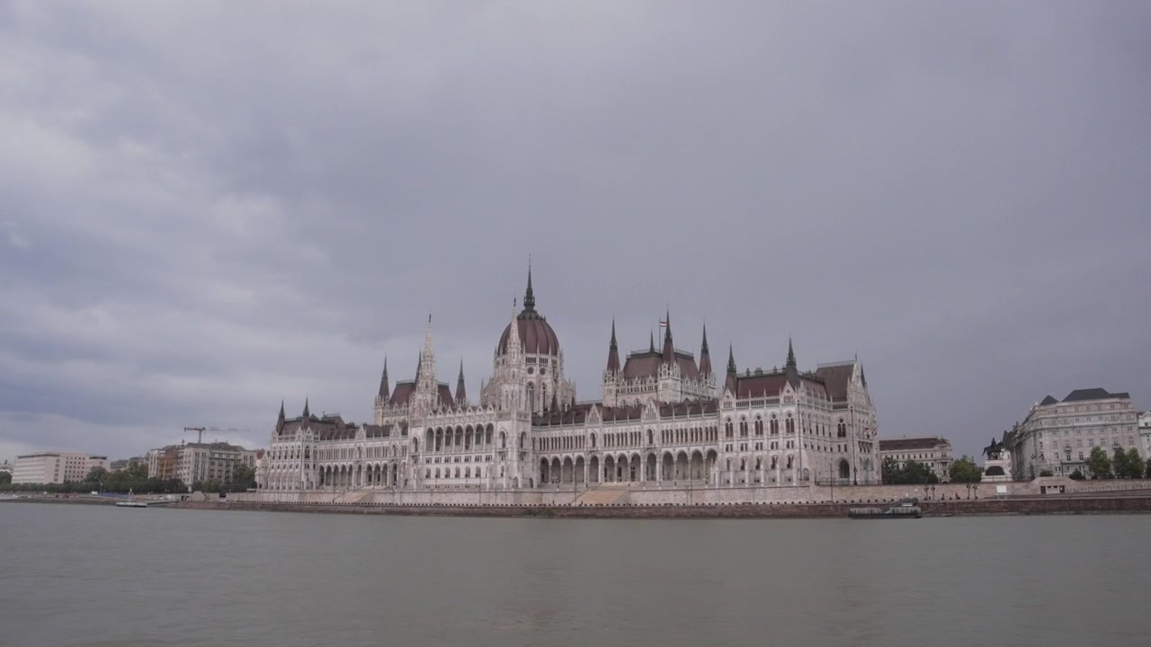 Passando davanti al Parlamento Ungherese in barca