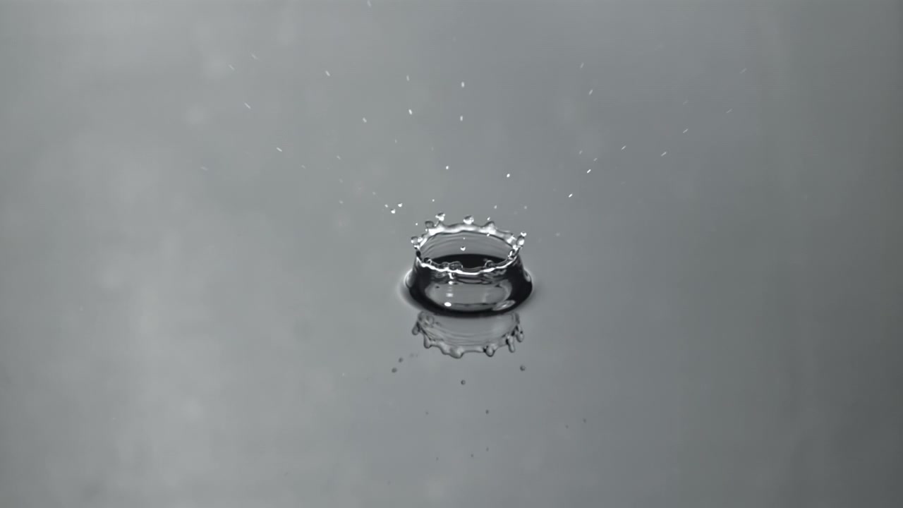 Slow Motion Water Drop Creating Ripples on a Calm Surface