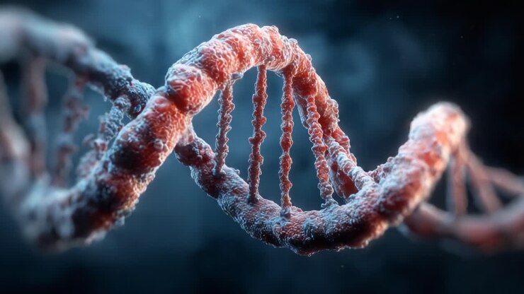 Exploring the Intricacies of DNA: A Close-Up View of the Double Helix Structure Highlighting Molecular Biology and Genetic Information