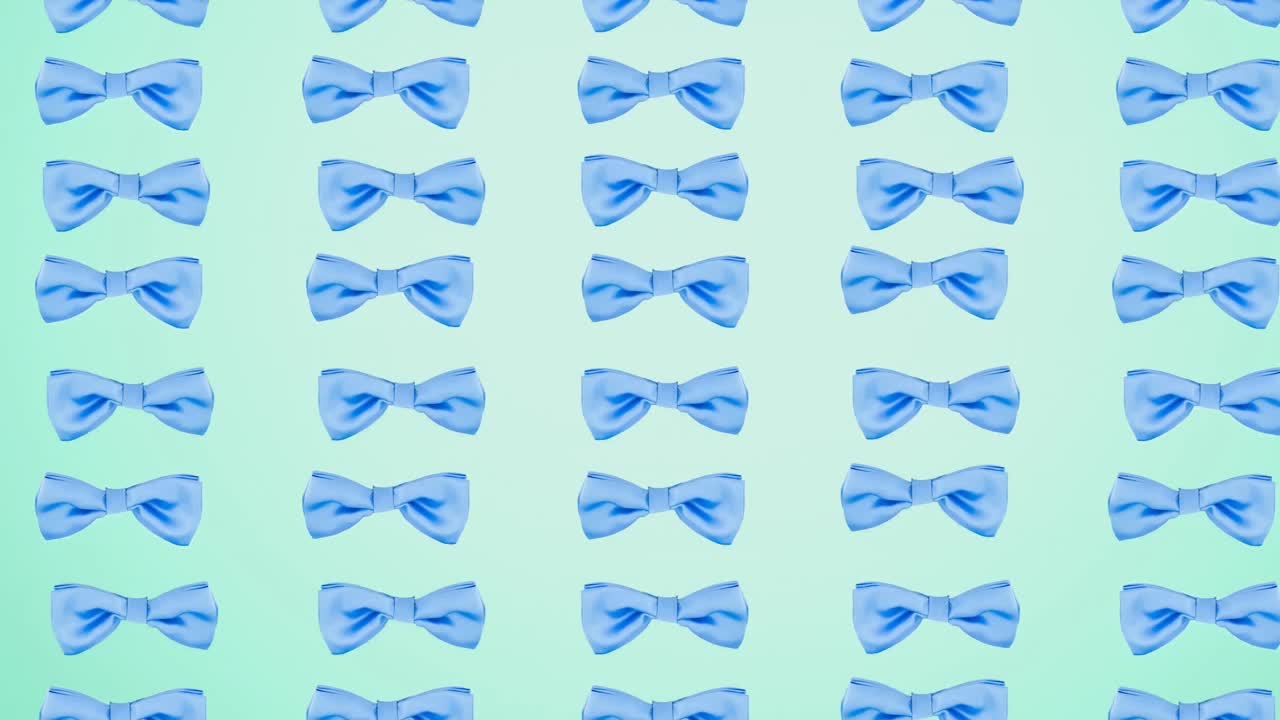 Animazione di papillon che fluttuano su sfondo verde