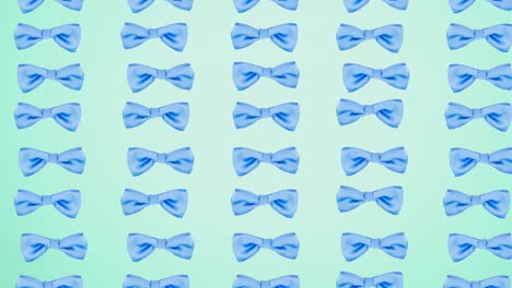 Animation-of-bow-ties-floating-over-green-background