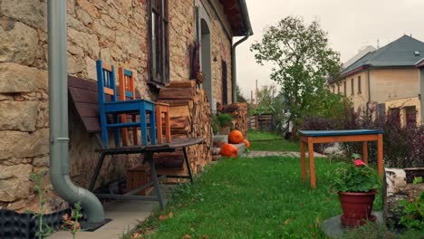 house with a garden ready for autumn