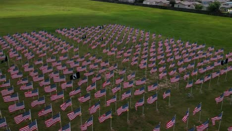 aerial-view-of-flags-of-honor-in-Victoria-Texas