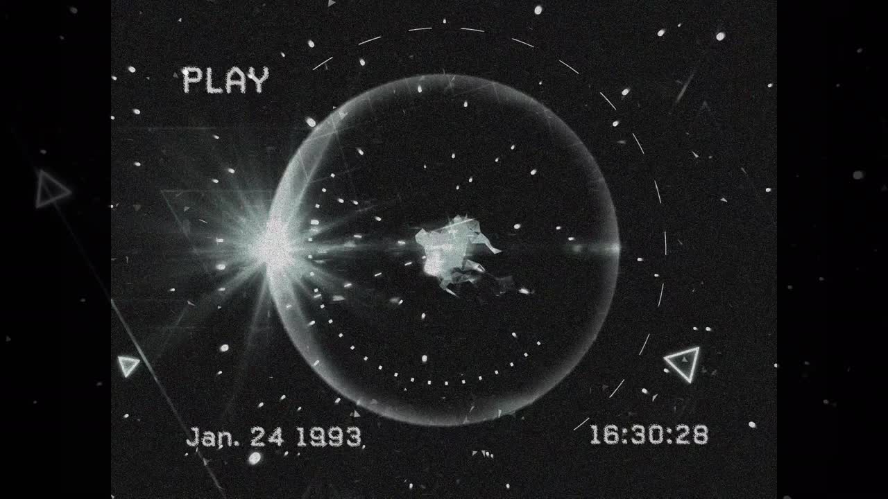 animación de la interfaz de texto de reproducción en pantalla con redes