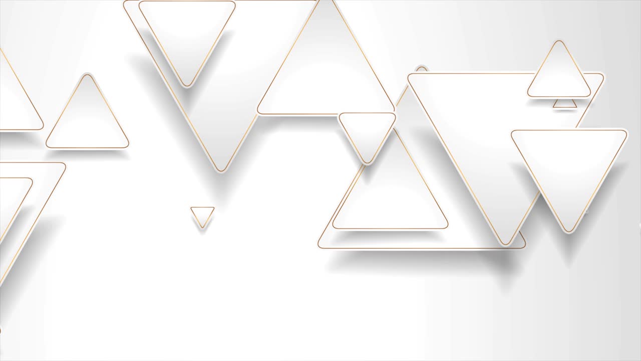 추상적인 황금색과 회색 삼각형으로 기하학적 움직임 배경