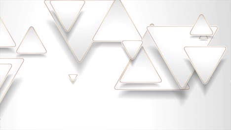 fondo de movimiento geométrico técnico con triángulos dorados y grises abstractos