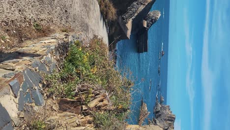 almograve beach, alentejo, portugal, vicentine coast natural park portugal, hiking rota vicentina the fisherman's trail along the alentejo coastline to wild and rugged beaches narrow cliff side paths