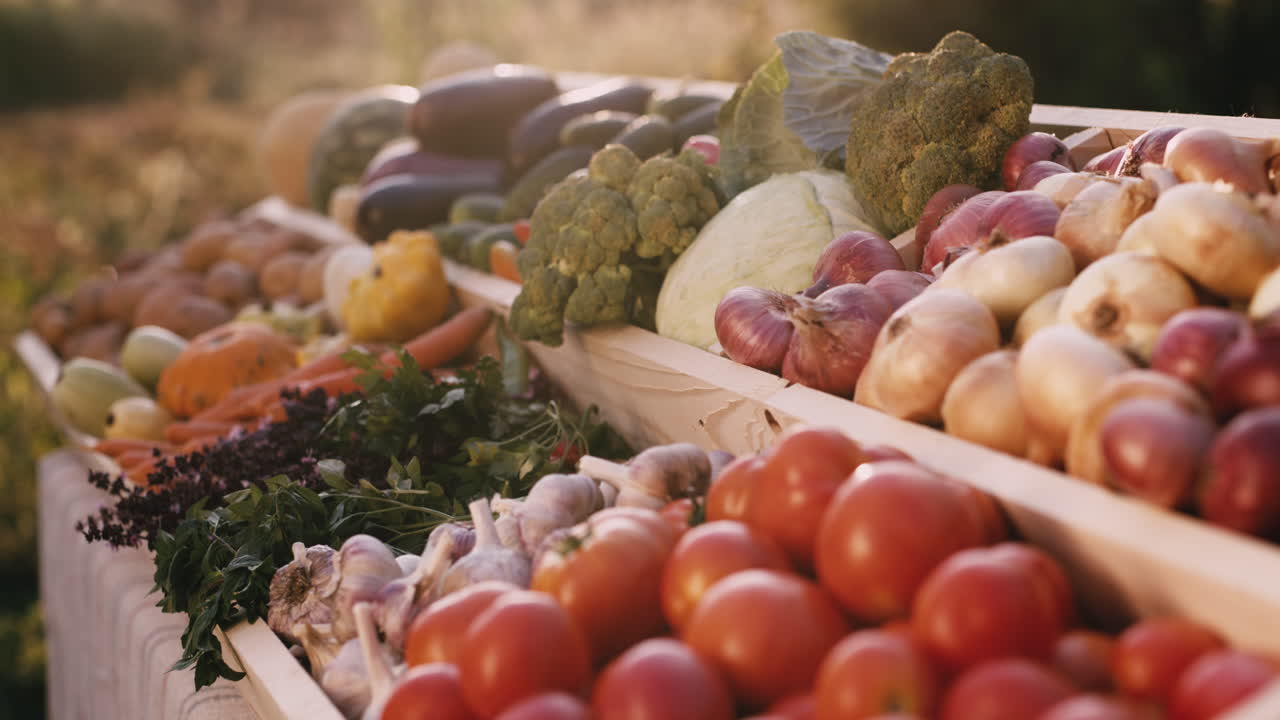 mostrador de verduras en el mercado de agricultores 6