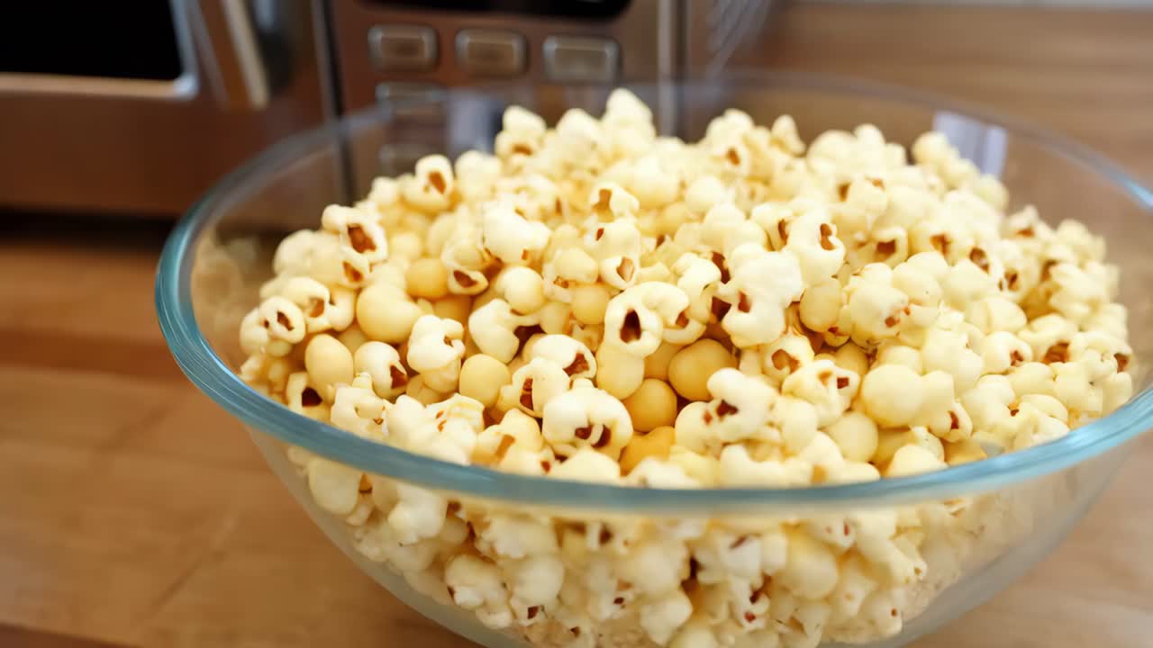 palomitas de maíz de microondas y alimentos