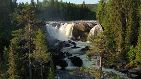 ristafallet waterfall in the western part of jamtland is listed as one of the most beautiful waterfalls in sweden.