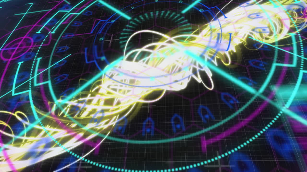 범위 스캐닝과 데이터 처리의 애니메이션