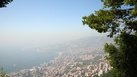 beautiful mediterranean sea coastline overlook of lebanon coast