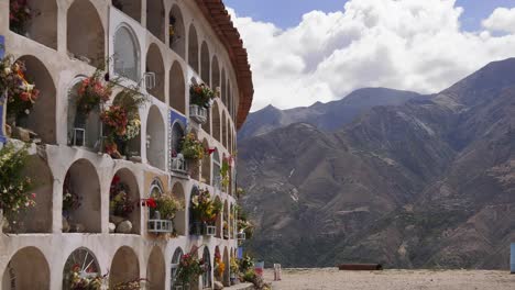 Close-up-cementery-of-Yungay,-Ancash-Peru---4k