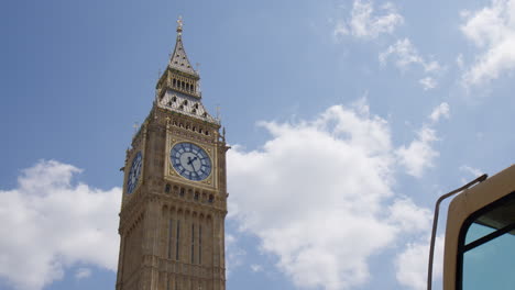 cultural landmark with the elizabeth tower in the palace of westminster in london, england