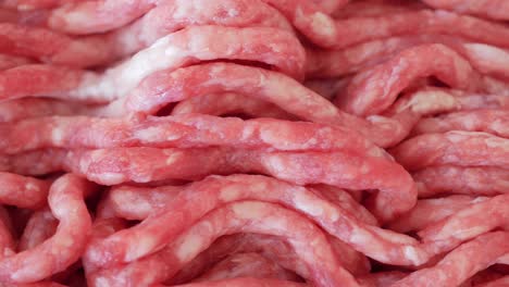 close-up of ground beef