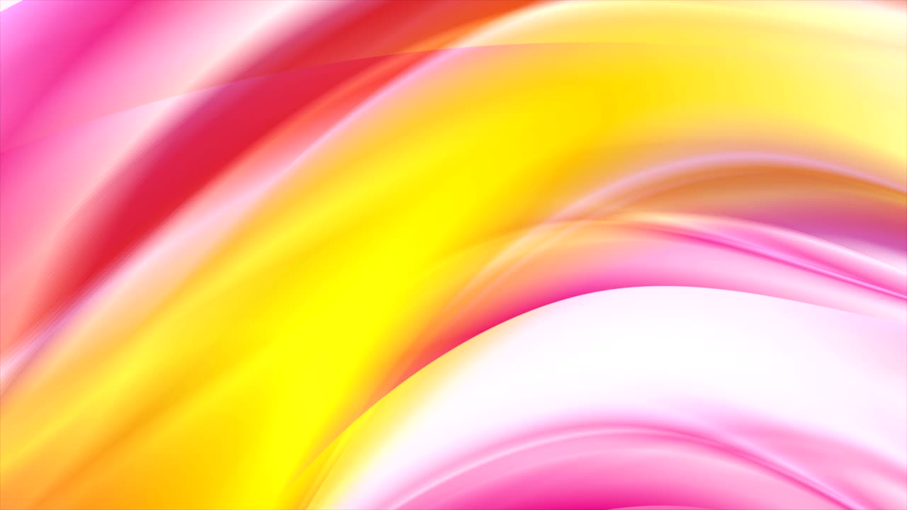 밝은 노란색과 분홍색 파동 추상적인 비디오 애니메이션