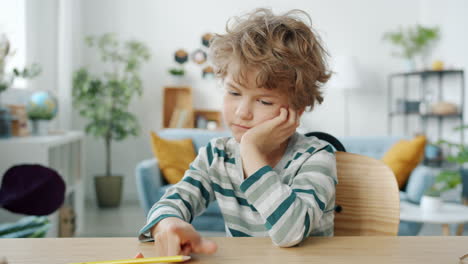 boy doing homework
