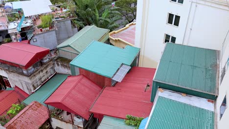 vibrant rooftops viewed from above in hanoi